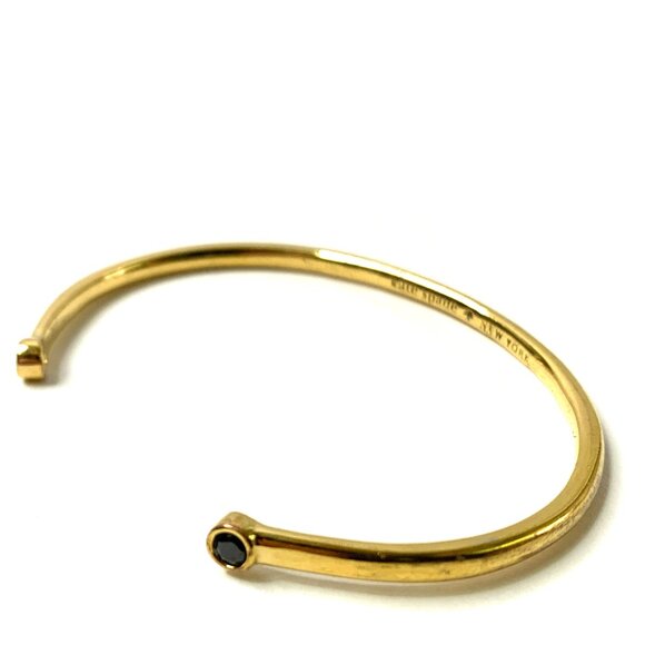 Kate Spade New York Signed - Gold Plated Open Cuff Bracelet - Picture 3 of 7